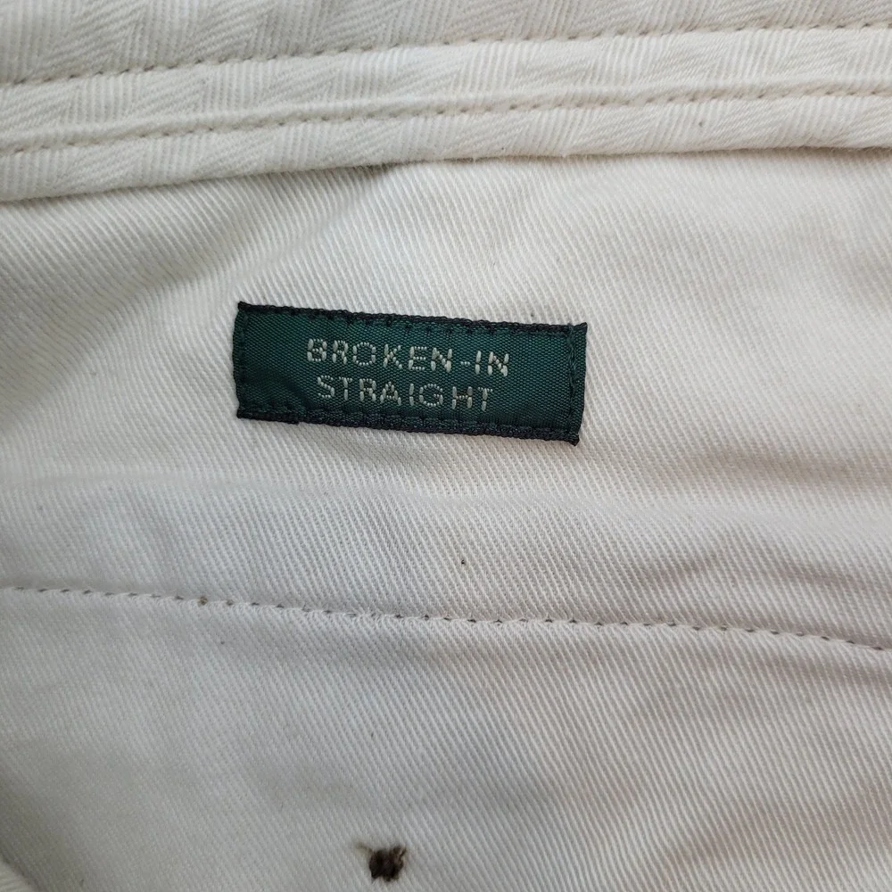 J. Crew Oarsman Broken In Straight Pants Mens 34x30 Khaki Tan Chino Cotton